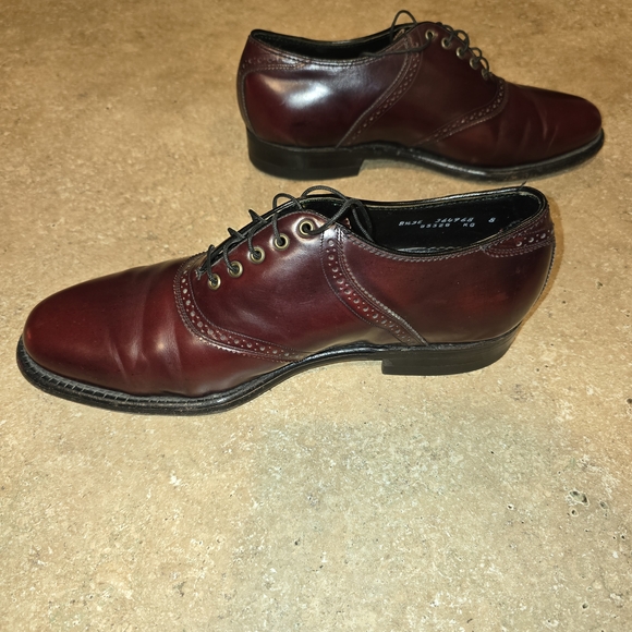 Florsheim Imperial Men\'s Size 8.5 Sadle Burgundy Leather Oxford Dress Shoes main image 4